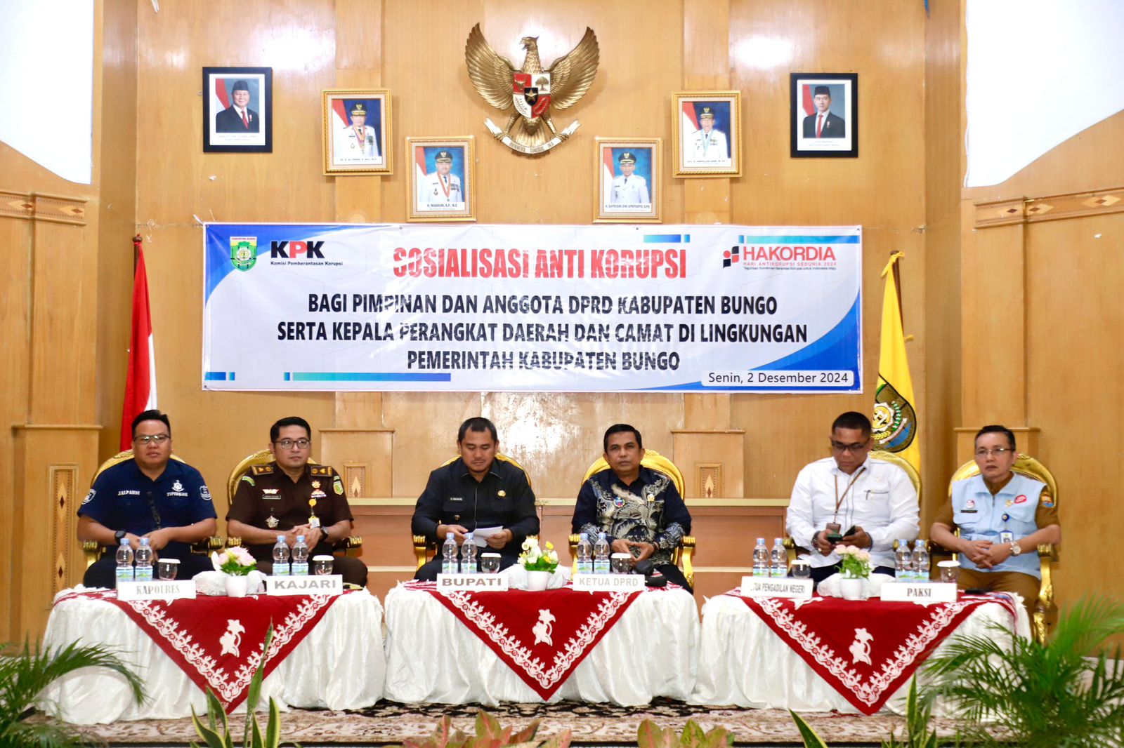 Pemkab Bungo Laksanakan Sosialisasi Anti Korupsi Kepada Anggota DPRD dan Kepala Perangkat Daerah