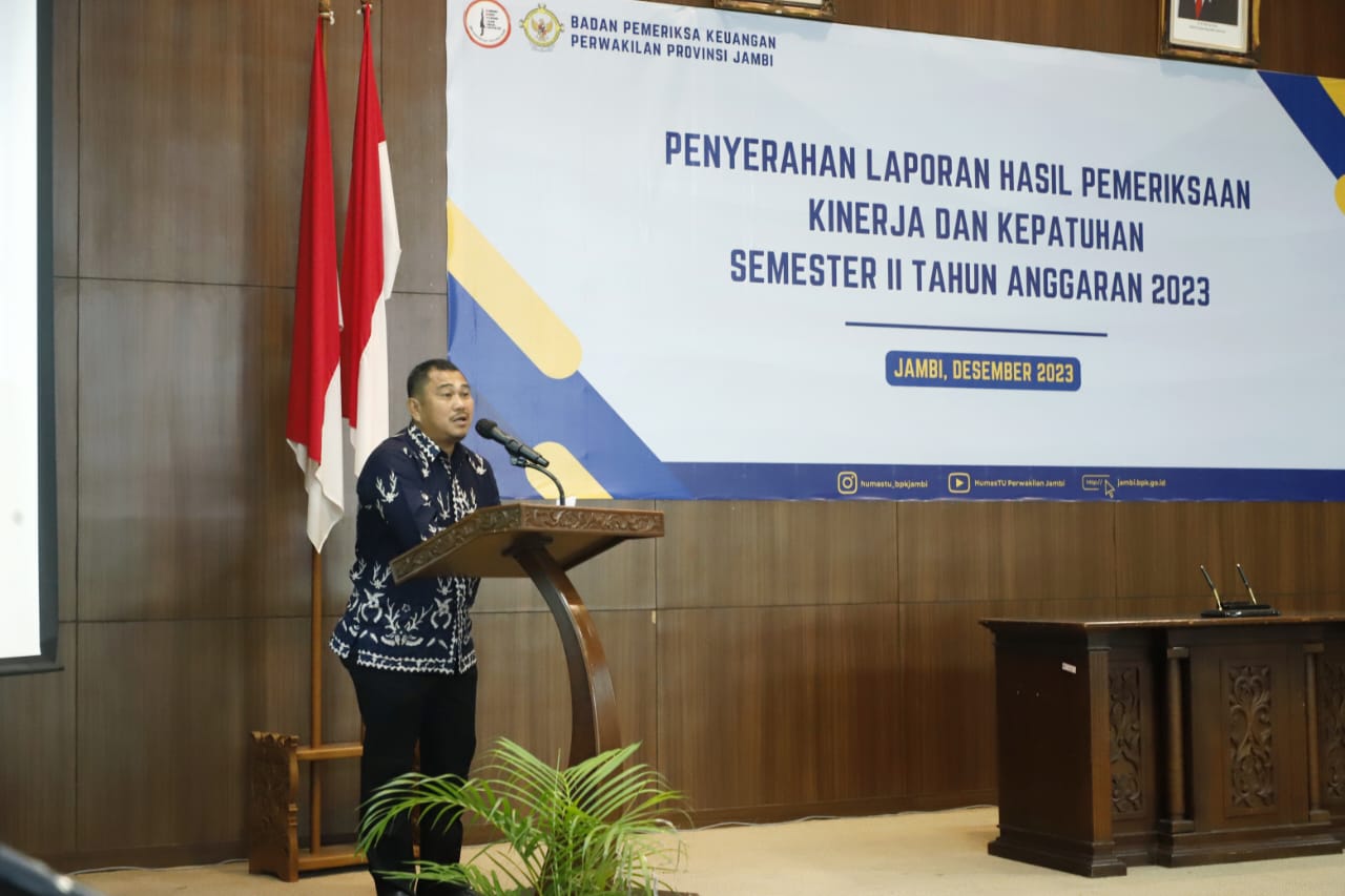 Penyerahan LHP BPK atas Belanja Daerah Kabupaten Bungo Tahun Anggaran 2023