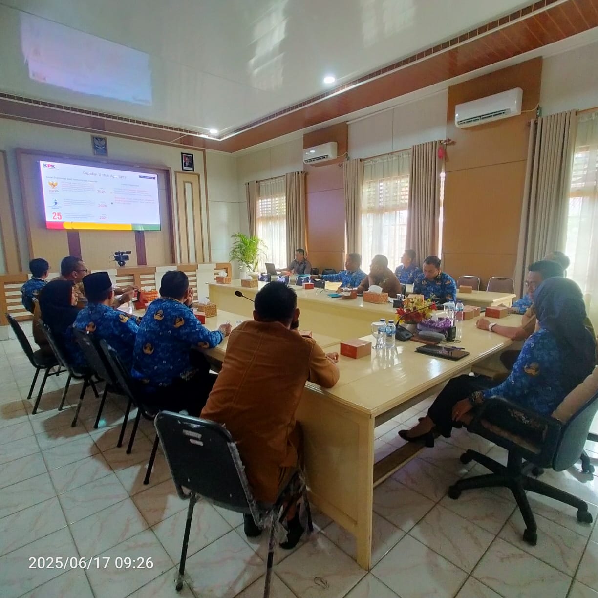 Zoom Meeting Koordinasi Hasil Survei Penilaian Integritas (SPI) 