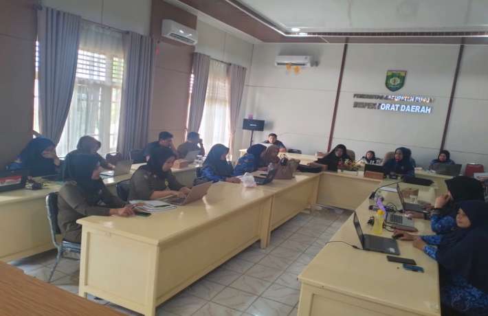 RAPAT EVALUASI ATAS PENGISIAN LKE EVALUATOR INTERNAL OPD