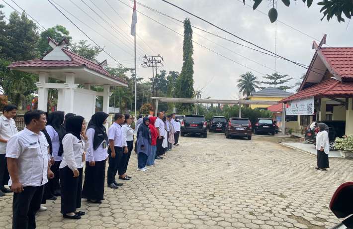 Inspektorat Daerah Kabupaten Bungo Gelar Apel Pagi, Inspektur Tekankan Pencegahan Anti Korupsi