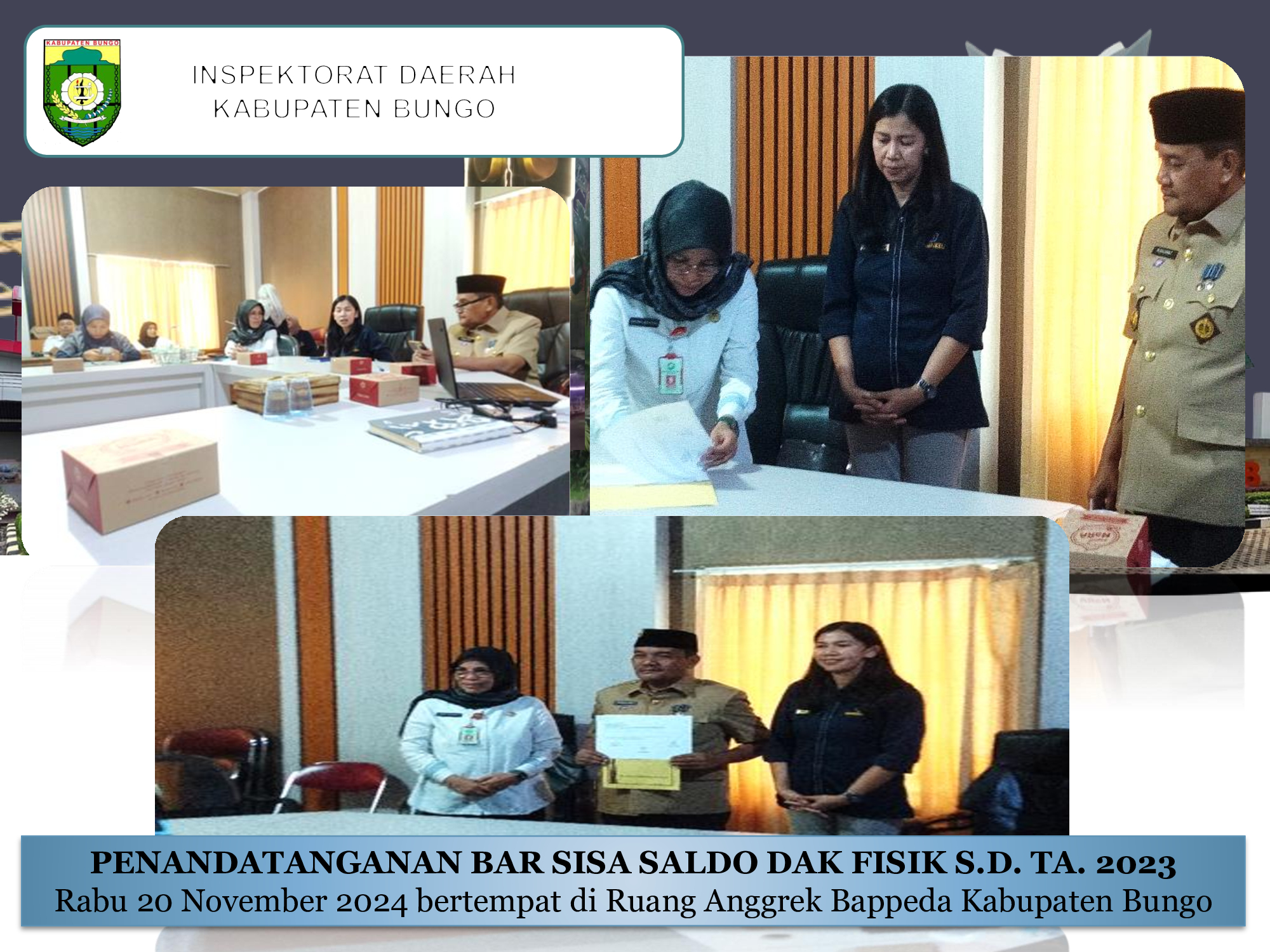 PENANDATANGANAN BAR SISA SALDO DAK FISIK S.D. TA. 2023