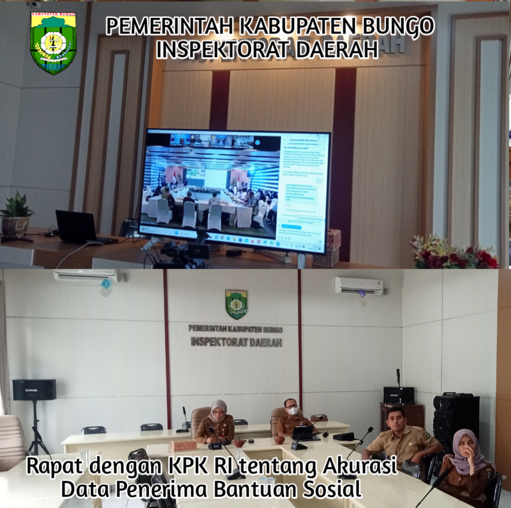 Rapat Dengan KPK-RI Tentang Akurasi Data Penerima Bantuan Sosial 